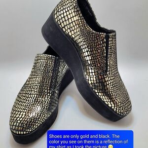 Surface To Air, leather, Gold Flatbush V2 loafers , size 38/ 7.5